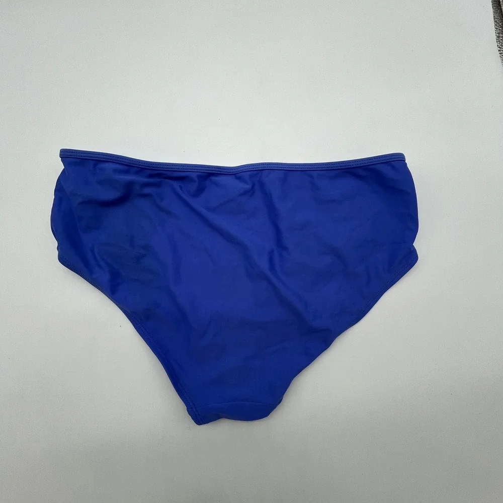 Collections by Catalina Royal Blue High Waisted Ruched Bikini Bottom Medium 8-10